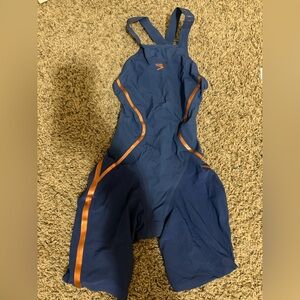 Speedo Blue and Gold Pure Intent Open back